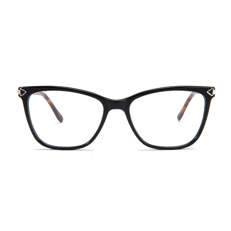 Acetate Metal Eyeglasses Frames with Metal Decoration Acetic-Acid for Eye Glasses