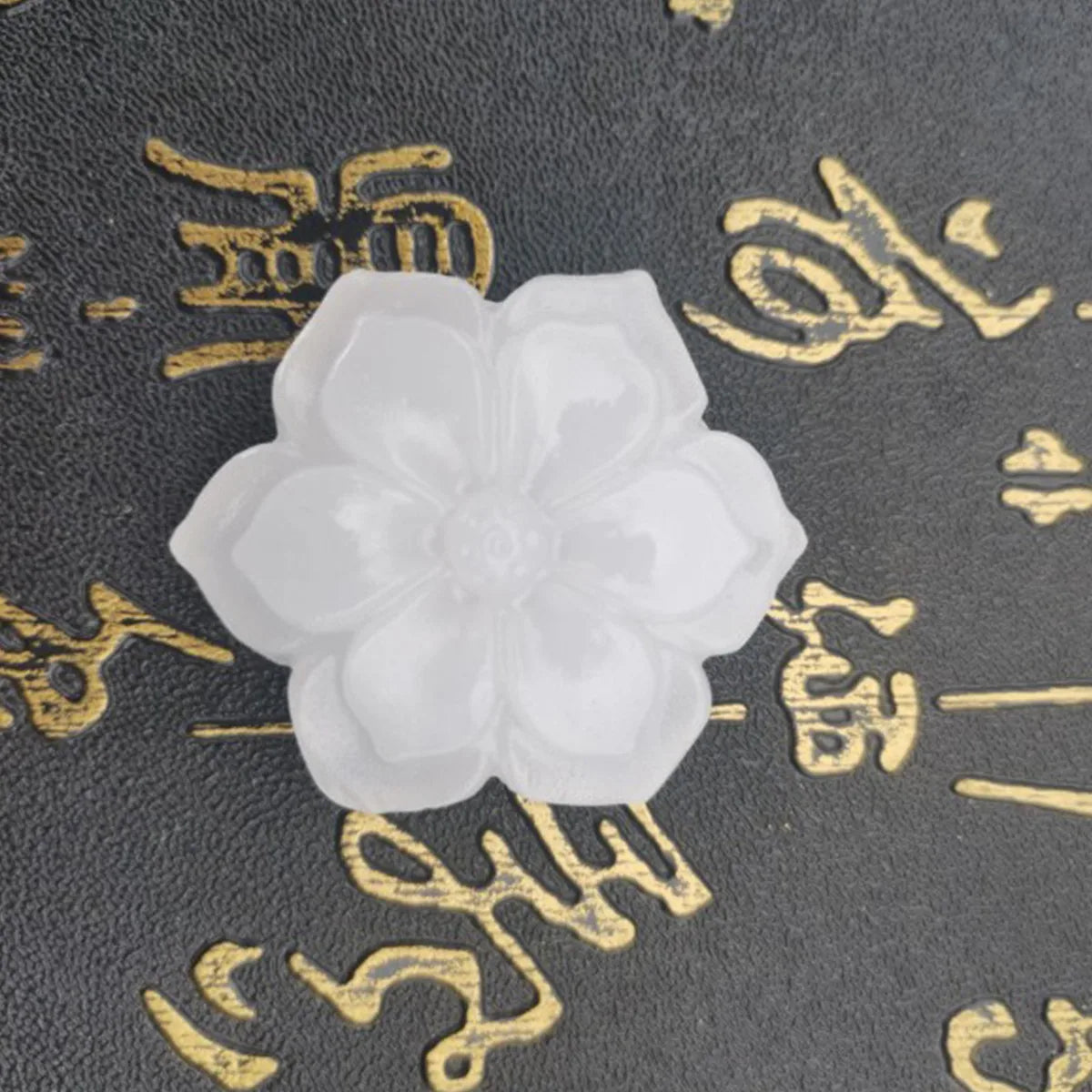 Natural Chinese White Jade Hand Carved Lotus Flower Pendant Fashionable DIY New Jewelry Gift with Lucky Charm