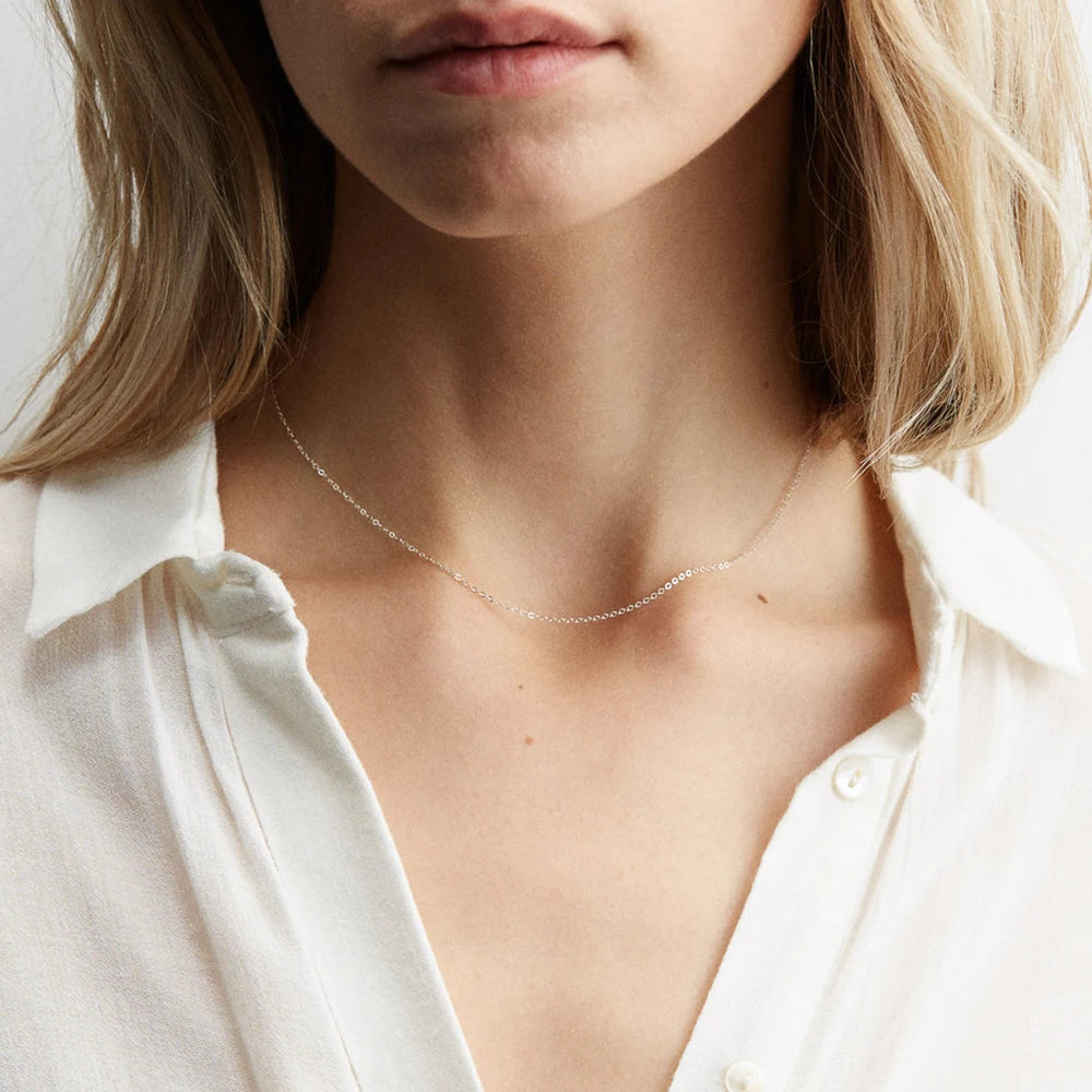 EManco Classic Basic Cable Chain Necklace Lobster Clasp Adjustable Chains Jewelry Wholesale