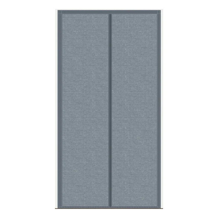 Solid Fabric Reversible Thermal Insulated Magnetic Door Curtain Privacy Reinforced Seams Hands Free Blackout Screen Door