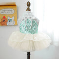 Spring and Summer Pet Clothing for Teddy Bichon Pomeranian Cats and Small Dogs Fashionable and Comfortable Mint Mambo Dress