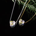 Fashion Pendant Necklaces 925 Sterling Silver Heart Diamond Necklace Colorful Zircon Gold Plated Necklaces for Women