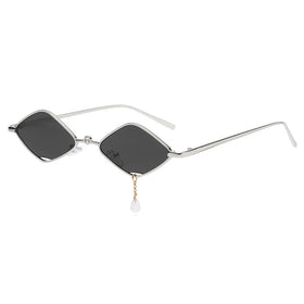 New Fashion Retro Punk Women Punk Sunshades Metal Small Diamond Sunglasses