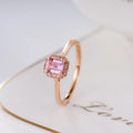 Classic Natural Pink Sapphire Diamond Wedding Ring Fashion Promise 18k Gold Valentine Gift Forever Love Rings Women