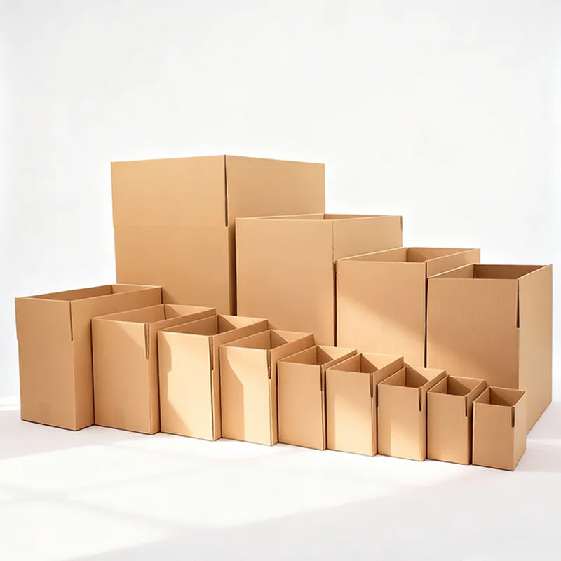 Customized Logo Price Express Transport extra Hard Moving Packaging Rectangular Board Corrugated Folding Shipping Carton Box