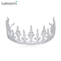 LUOTEEMI Wholesale Tiara Bridal Jewelry Wedding Crown and Luxury Queen Crystal Flower Hair Accessory Woman