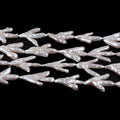 White Natural Claw Shape Irregular Chicken Feet Pearl Baroque Freshwater Loose Beads