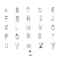 5 Pcs / Lot 26 Alphabet Letter Bead Charm Stainless Steel Initial Letter Charms for Jewelry Making ( 1.8mm Hole )