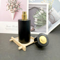 Empty Round Perfume Oil Refillable Black Pink Gold Perfume Glass Spray Bottle Wholesale Luxury Manufactures Mens 50ml Packaging