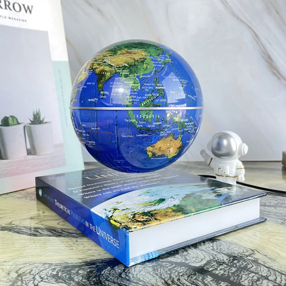 Magnetic Levitation Book Shape Plastic World Globe Floating Rotating Durable Christmas Gift for Kids Educational Sources by HCNT MegaBDM