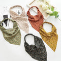Fashion Flower Print Triangle Head Scarf Floral Elastic Hair Bandana Headband Summer Boho Hair Accessories Gifts for Women