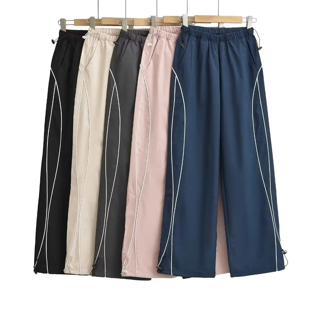 Women's Quick Dry Loose Waist Drawstring Cargo Pants Oversize Street Leisure & Fitness Gym Wear With Custom Logo