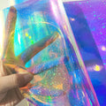 0.8MM Printed Biodegradable Laser Hologram TPu Blue Color Transparent Composition Film for Making Bags
