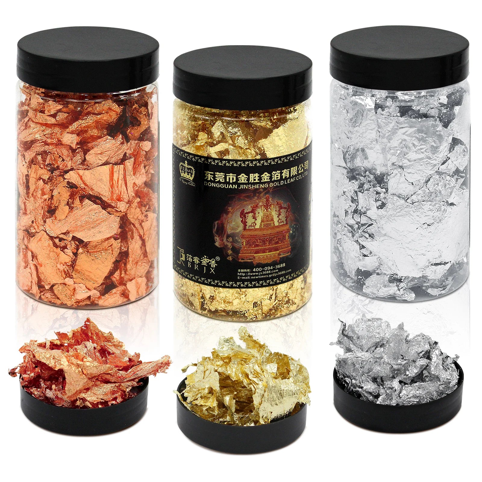 72g/set Gold-Plated Copper Zinc Leaf Flakes UV Printing Resin Art Nail Art Painting Slime Jewelry Badge Emblem Handmade