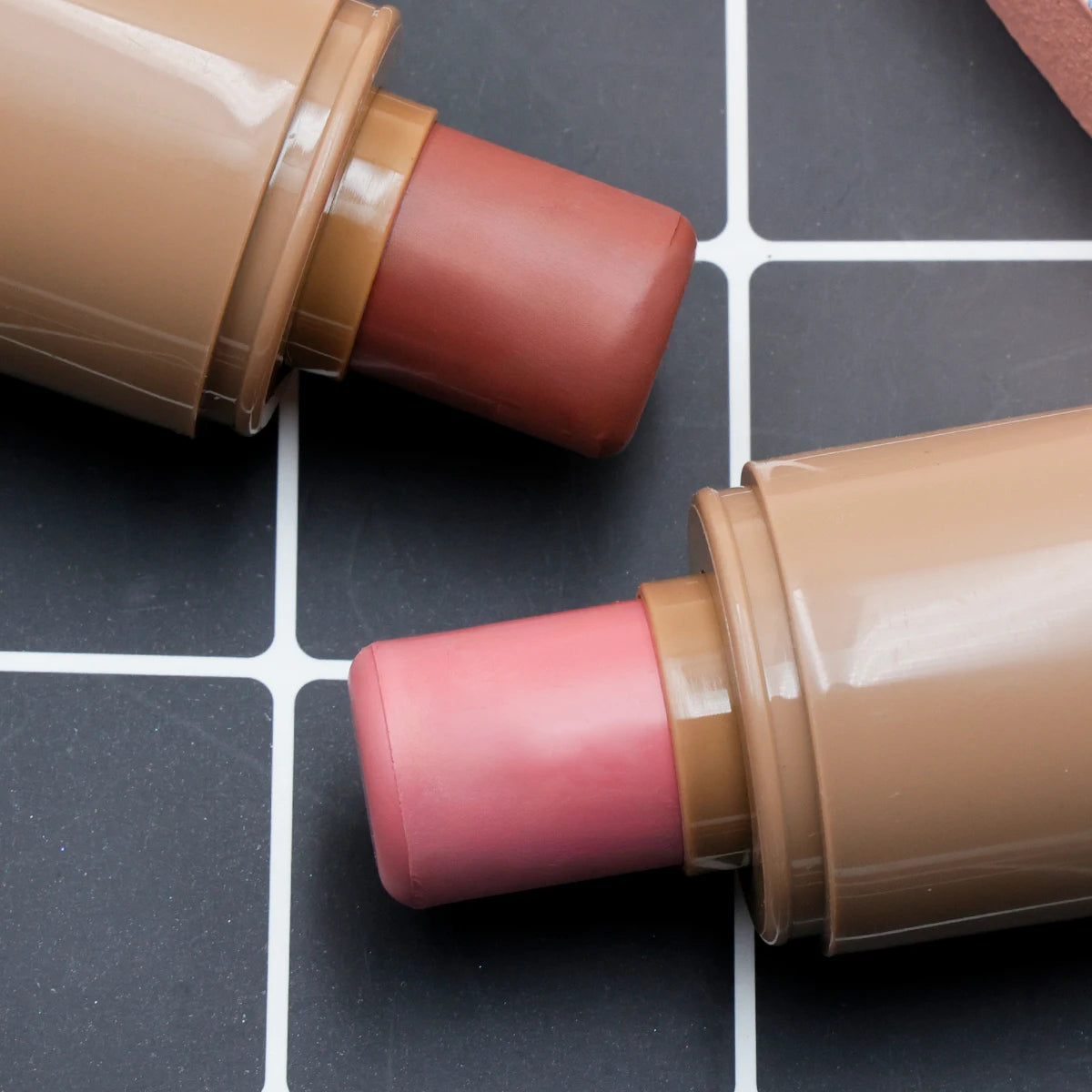 HOT Brown Blush Stick Private Label Mini Cheek Blush Rose Stick Shimmer Matte Cream Blush Custom Logo Makeup Blush