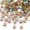 16 Facets Non Hot Fix Flat Back Crystal Rhinestone  Wholesale Round Glass Crystal AB Flat Back Rhinestone