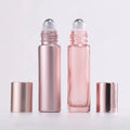 10ml Peach Pink Glass Rollerball Bottle for Skin Care Serum Essential Oil and Perfume Packaging Glass Roll-on Bottle