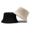 Yukaihe Fashion Hat for Women Men Reversible Plain Cotton Portable Sunscreen Sun Hat Bucket Hats