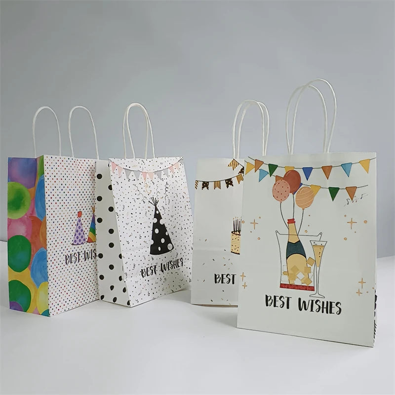 16*8*22cm Cheap Price Small Wedding White Kraft Bulk Gift Small Paper Bags for Jewelry