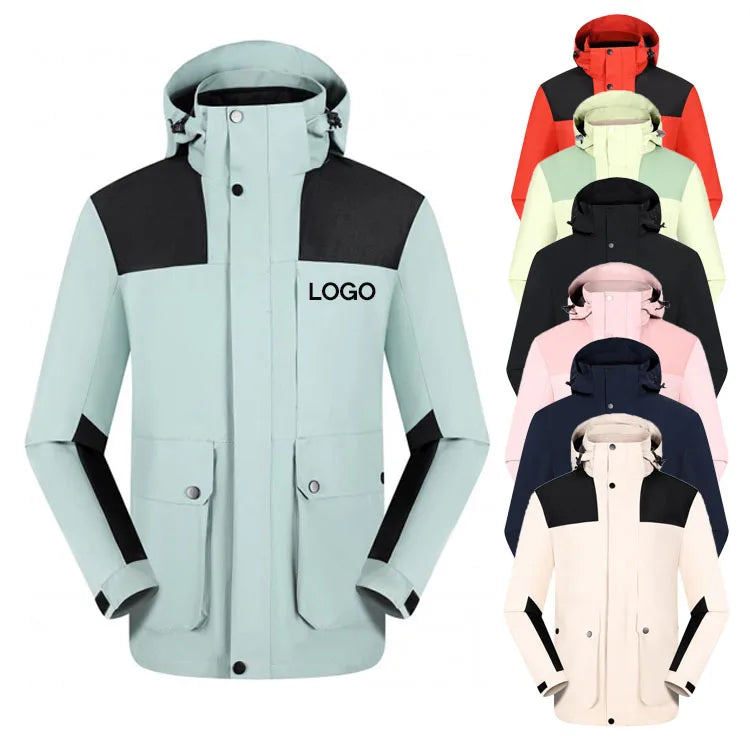 Custom Brand Logo 2024 Vintage Retro Windbreaker Jacket Outdoor Rainproof Sports Jackets Polyester Plus Size Men's Jackets