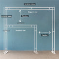 New Double Ring Wedding Arch Metal Square Outdoor Wedding Background Arch Bracket for Party Decoration