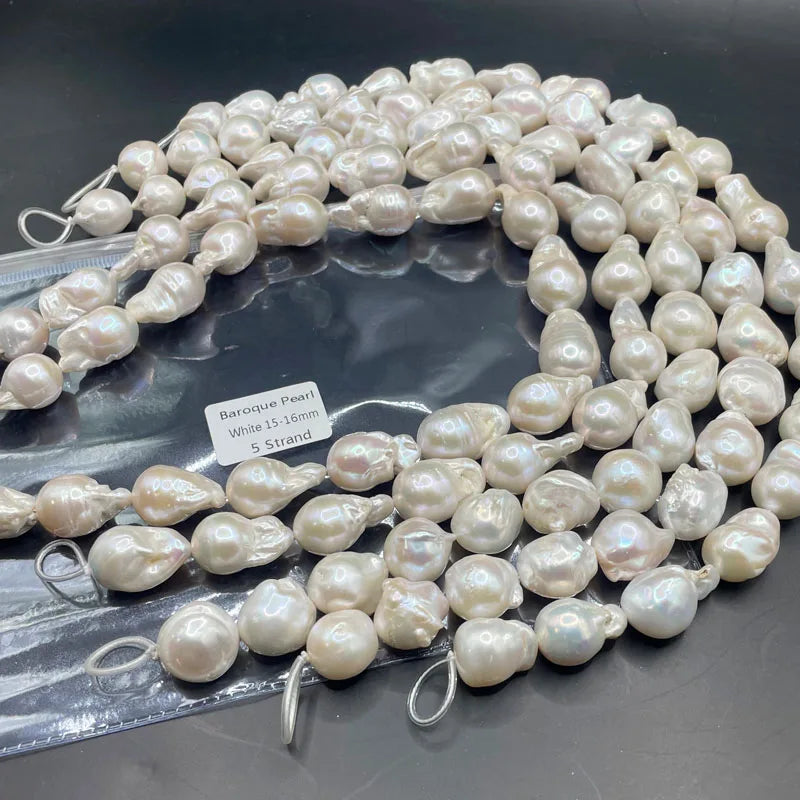 Wholesale 1A Baroque 10-17mm Natural Freshwater Baroque Pearl Strand for Jewelry Making