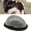 100% Real Human Straight Remy Hair Toupee Invisible 0.04 0.05mm Super Thin Skin PU Base Toupee Full Stock Natural Hair for Men