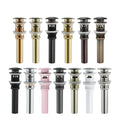 Chrome Plated Brass Pop up Drain with Overflow Vessel Sink Lavatory Vanity Stopper Kitchen Modern Anti-Corrosion