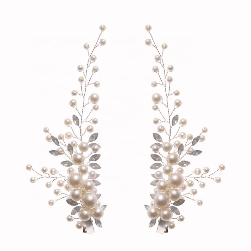 New Design Niancan Bridal Dress Korean Handmade Pearl Side Clip Hair Clips-Fashion Trendy Elegant Wedding Party Accessories