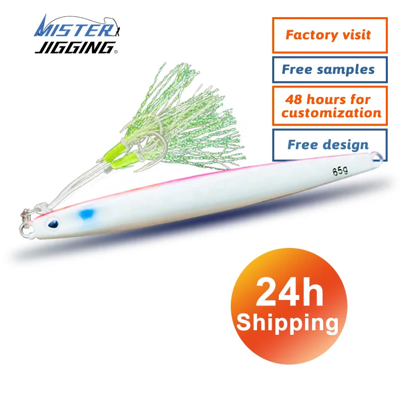 MISTER JIGGING 24h Fast Shipping 100g 150g Manufacturing Jig Lure Metal Saltwater Fishing Lure Sinking Fast Metal Jig