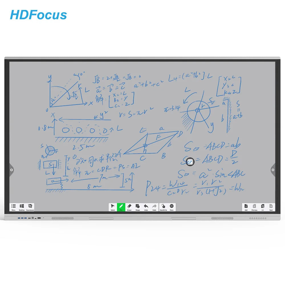 Oem 55 Inch Interact Display 4K Interactive Panels Touch Screen Whiteboard Interact Digital Board Smart Boards for Schools
