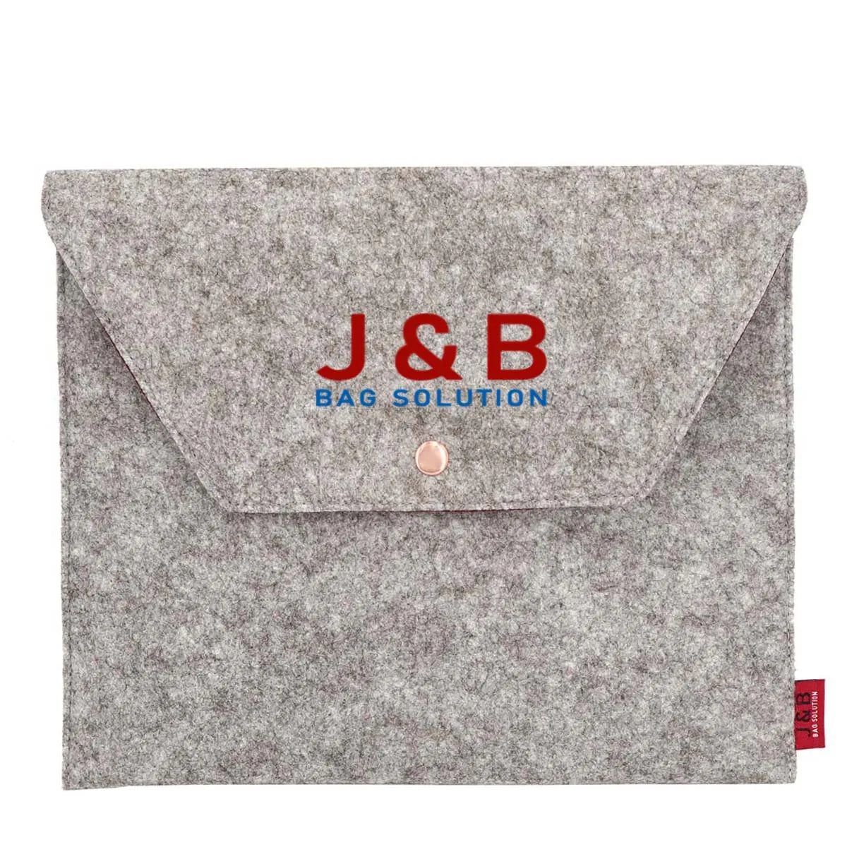 Logo Printed Custom Felt Envelope Document Bag Wholesale Storage Organizer Bag with Flap for School Student OEM