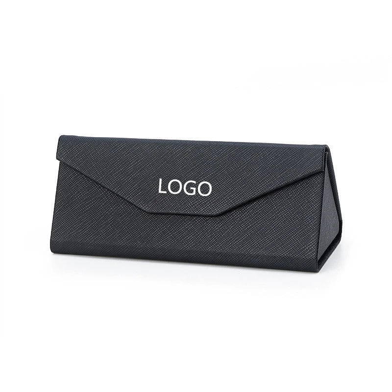 2021 Custom logo Sunglass case Folding Triangle Glasses case Eye Wear Packaging Box