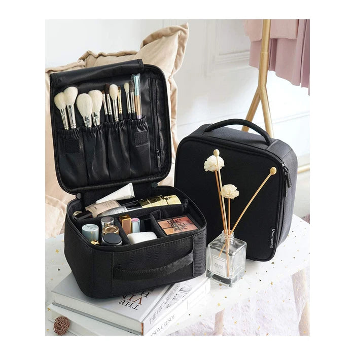 Large Capacity Custom Portable Makeup Bag with Lazy Drawstring and Zipper Closure Logo Travel for Toiletry Cosmetic Pouch
