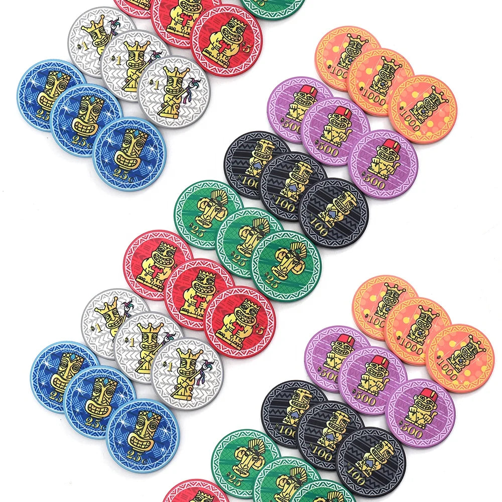 Wholesale Custom Eco-Friendly Ceramic Poker Chips Multi-Size (39mm/43mm) High Quality Custom Values for Casino & Poker Rooms