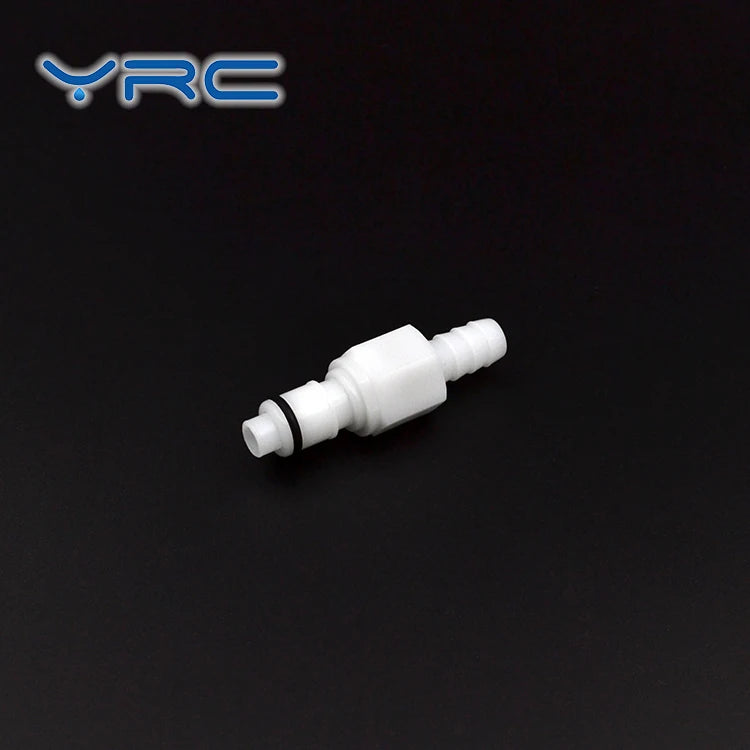 5/16" YRC White Acetal CPC Plastic Disconnect Air Male Quick Coupling with EPDM O-ring and Check