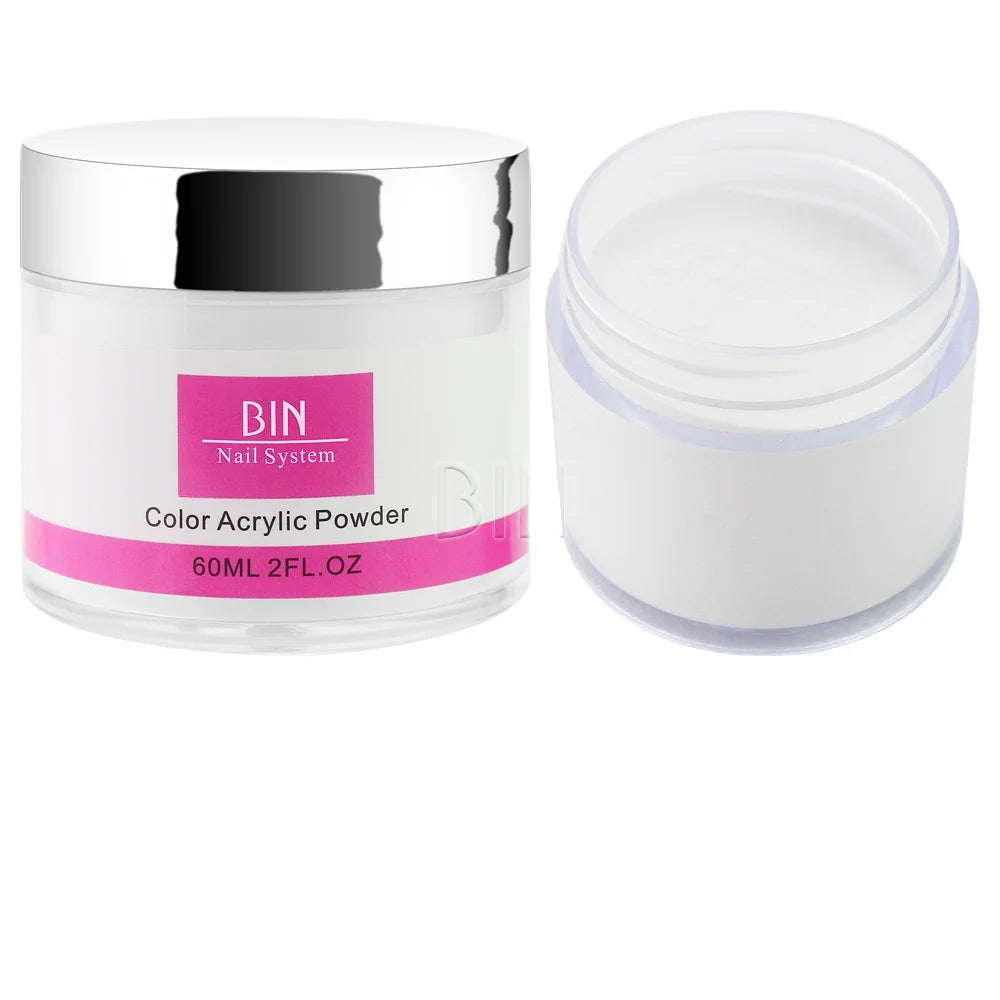 BIN Professional Polymer Acrylic Nail System Natural Clear Acrylic Powder for Nail Art Manicure Care