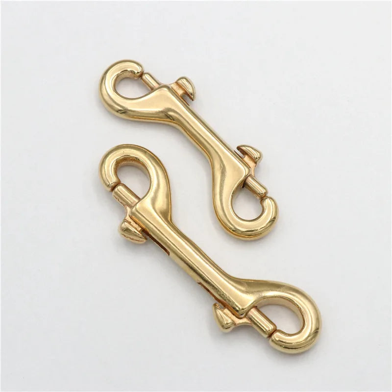 Hot Sale 89mm Long Custom Strong Metal Brass Double End Snap Hook Bag Hanger for Handbag Luggage Shoulder Belt Strap