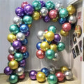63pcs Chrome Metallic Balloon Garland Arch Kits for Holiday Celebration Decoration Balloons Birthday Backdrop Decor Supplies