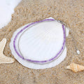 RINNTIN SA45 Pure 925 Sterling Silver Layered Chains Amethyst Anklets Bracelets for Women Summer Beach Foot Chain Jewelry Gifts