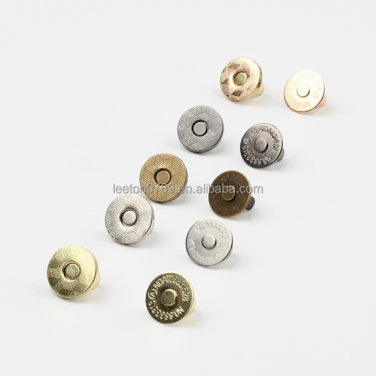 Stock Supply 4 Colors  18 X 2mm Strong Utra-thin Round Magnetic Fastener for Garments and Bags