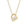 Wholesale Custom Brass Jewelry Geometry Forever Love Pendant Necklace Bling Heart Gemstone Rhinestone Waterproof Jewelry