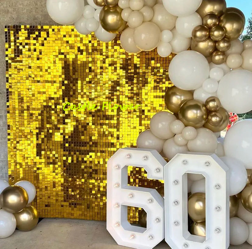 E-L241 Hot Sale Wedding Party Decoration 4D Sequin Shimmering Wind Flapping Wall PET Panel Shimmer Wall Backdrop