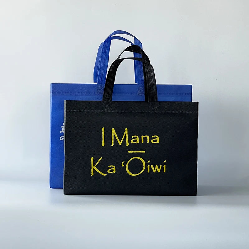 Wide Bottom Non Woven Shopping Bag Large Capacity Reusable Grocery Tote Bag Heavy Duty Fabric Carrier Bag for Box Packaging