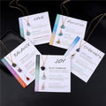 New Healing Crystal Pendant Necklace Set for Women Love Joy Strength Balance Protection Raw Stone Agate Stone Necklace With Card