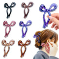 New Arrival Ins  Bow Shape 11cm 4.33 Inch Sweet Cute Large Hair Claw for Woman PC ABS Artstar 8393