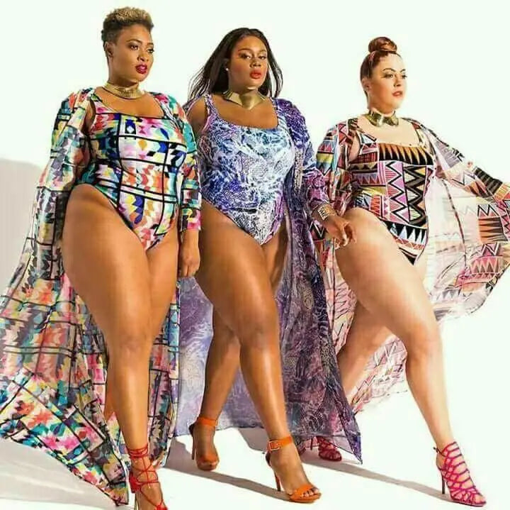 New One Piece Swimsuit With Cover up Printed Bikini Plus Size Brazilian Swimwear
