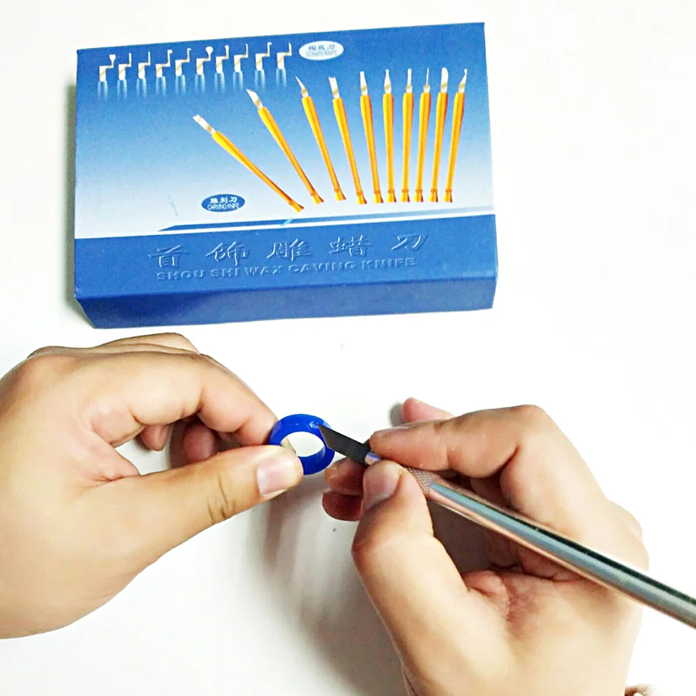 10pcs/box Jewelry Wax Carving Tools Portable Diy Hand Carver Jewelry Making Tools Wax Graver Wax Carving Knife