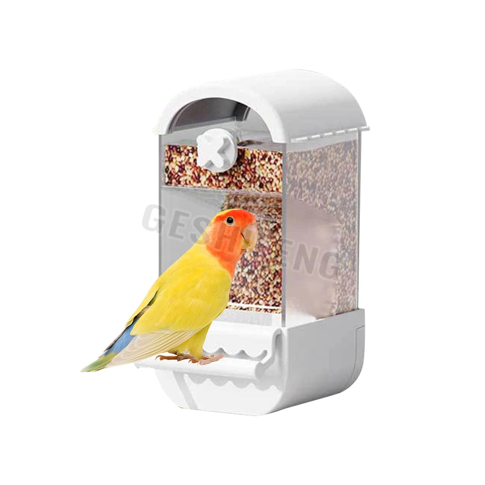 GSF GA-2488 Hot Selling ABS+Acrylic Bird Feeder Feed Food for Bird Parrot 350ml 400ml Capacity Bird Feeder