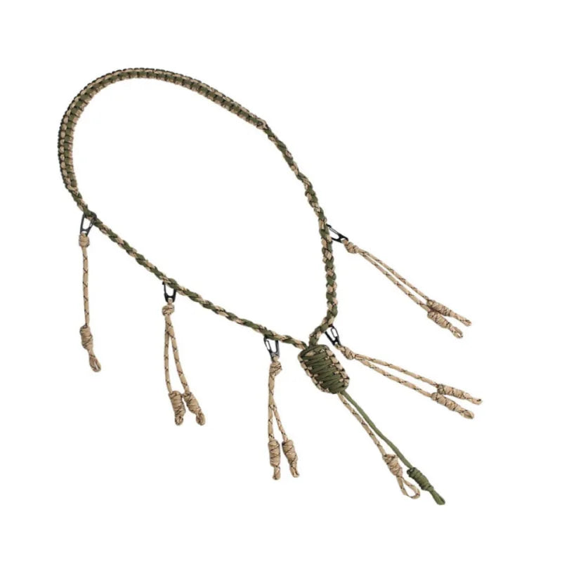 2026 Whistle Hunting Equipment Durable Paracord 550 Nylon Custom Color 12 Loops Adjustable Duck Call Lanyard
